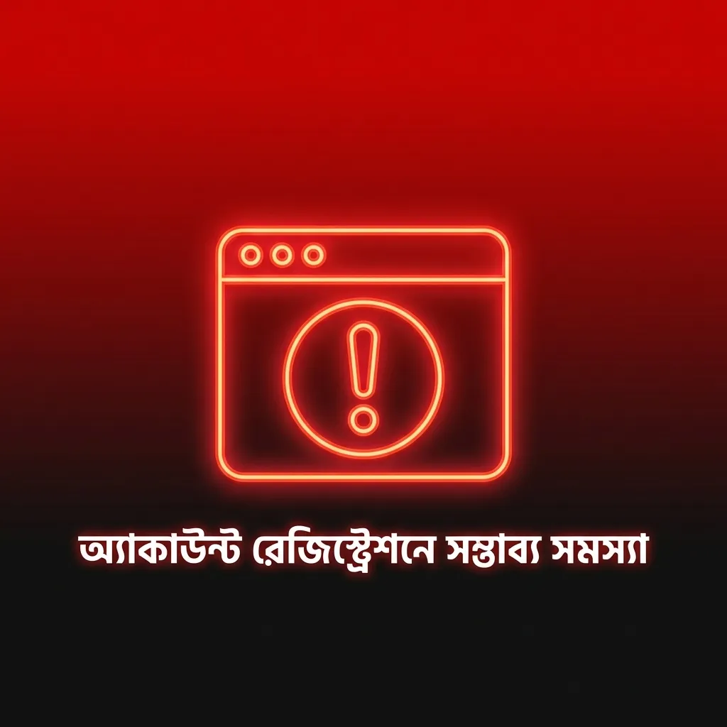 ইন্টারফেসে “অ্যাকাউন্ট রেজিস্ট্রেশনে সম্ভাব্য সমস্যা ও সমাধান” শিরোনামে বুলেট পয়েন্টে গাইডলাইন লেখা আছে
