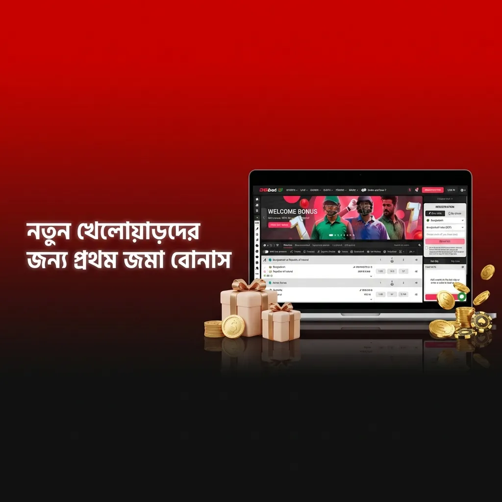 DBBet welcome offer banner showing 100% bonus up to ১,৮০,০০০ BDT and ১৫০ free spins for new players