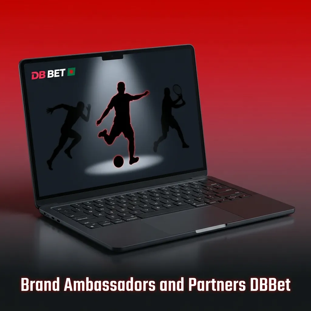 DBBet notice stating no listed brand ambassadors in Bangladesh, emphasizing licensing, security, and service quality over promotions