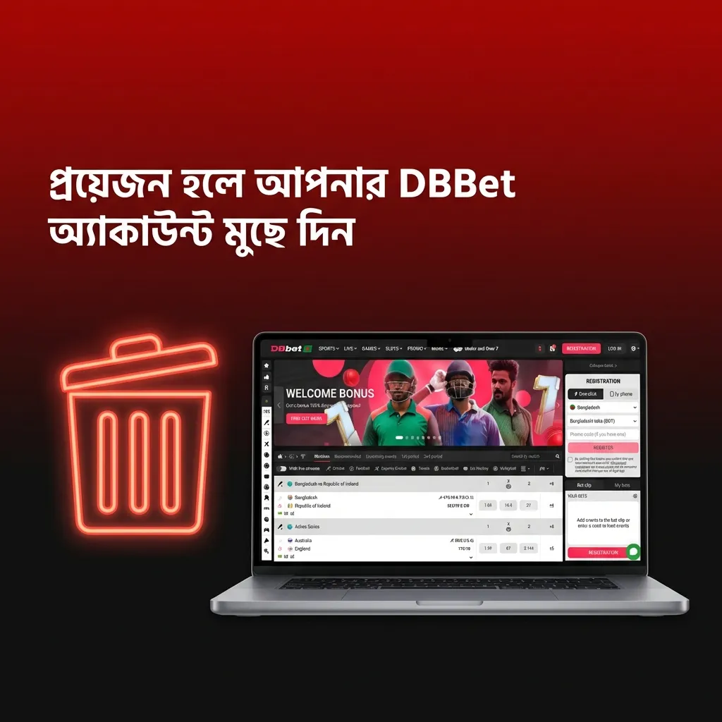 ডিবিবেট অ্যাপে ইউজার সেটিংসে গিয়ে অ্যাকাউন্ট ডিলিট অপশন নির্বাচন করছে, ধাপে ধাপে গাইড প্রদর্শিত