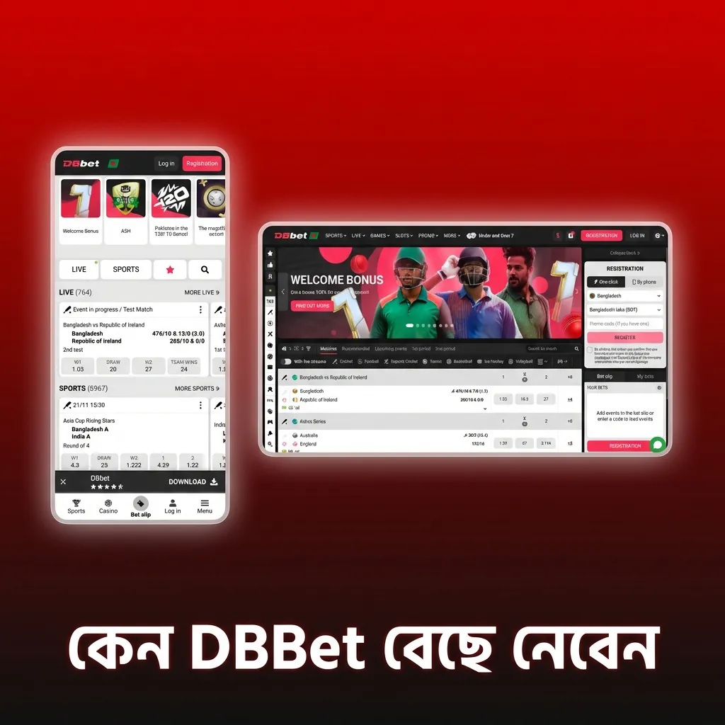 বাংলাদেশি খেলোয়াড়দের জন্য DBBet: স্পোর্টস বেটিং, ক্যাসিনো, দ্রুত BDT লেনদেন ও মোবাইল-ফ্রেন্ডলি সাইট