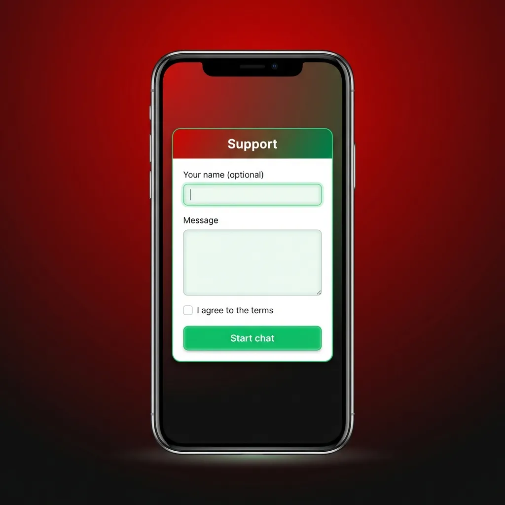 Smartphone screen showing DBBet live chat and support options for Bangladeshi mobile bettors