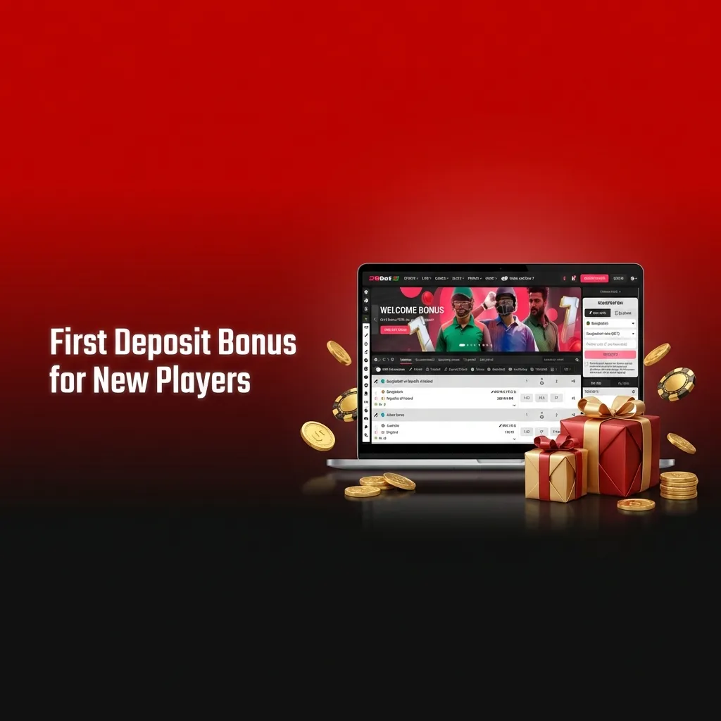 Promo banner showing “100% first deposit bonus up to 180,000 BDT + 150 free spins” for new Bangladeshi casino players