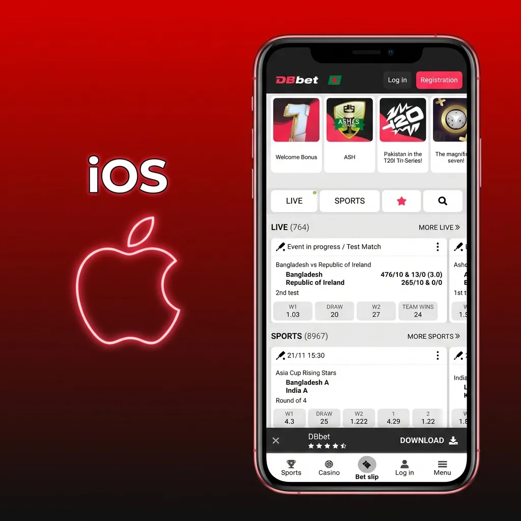 iPhone showing DBBet website in Safari with steps to add it to the iOS home screen as an app-like shortcut