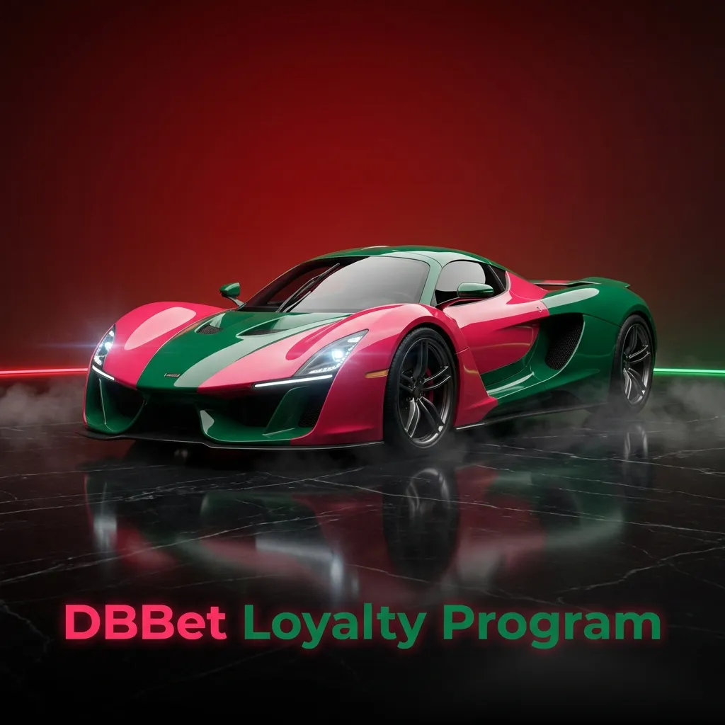 Illustration of DBBet Loyalty Program tiers showing points, levels, cashback, VIP rewards, and betting-related icons