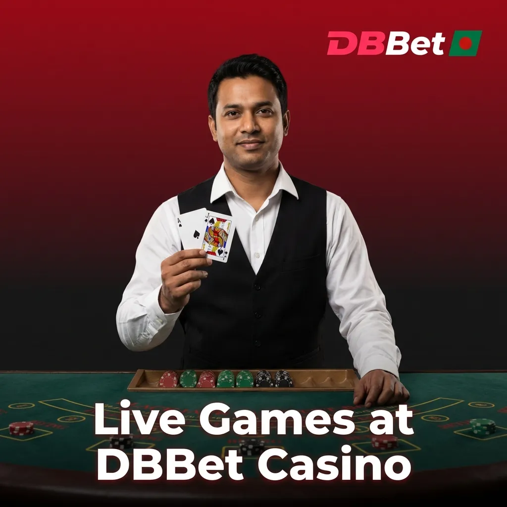 DBBet Casino live lobby with roulette, baccarat, blackjack, poker, TV game shows and Asian favorites in one interface