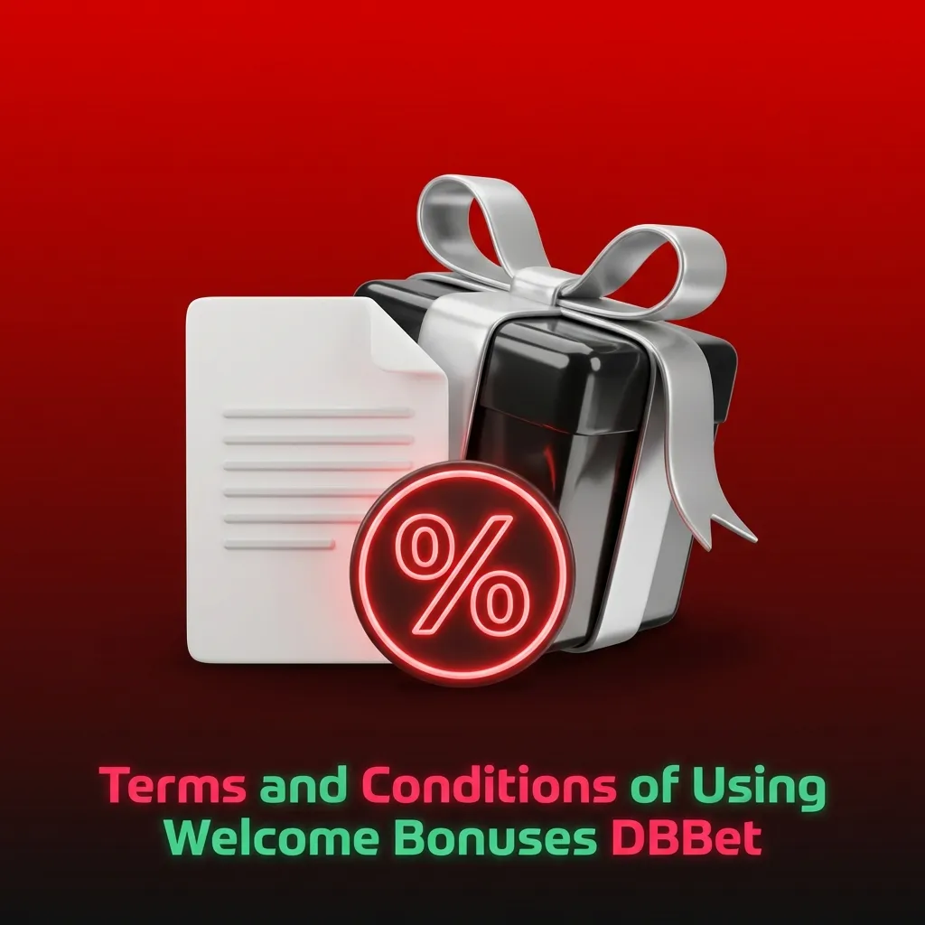 Illustrated DBBet welcome bonus terms list, highlighting rules, wagering requirements, limits, and verification conditions