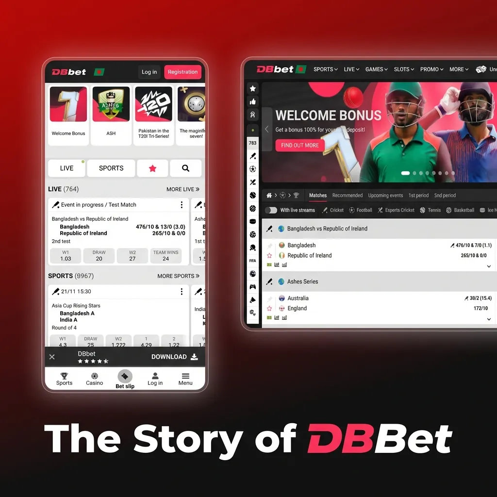 Illustrated timeline of DBBet’s growth from 2020 start to global betting brand focused on South Asian, especially Bangladeshi, players